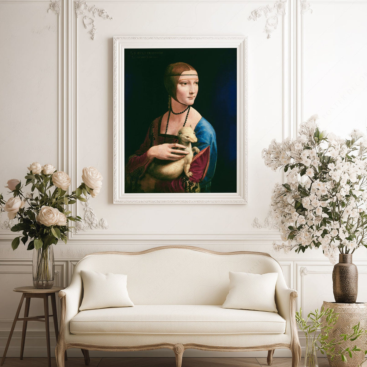 Leonardo da Vinci Lady with an Ermine Print – Renaissance Wall Art