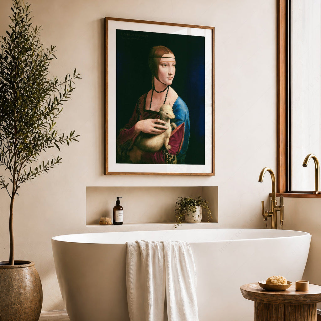 Leonardo da Vinci Lady with an Ermine Print – Renaissance Wall Art