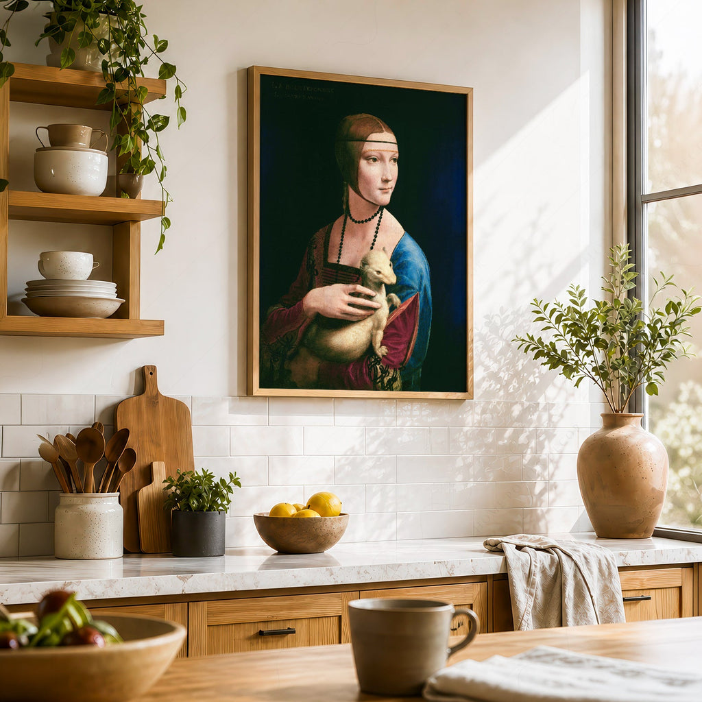 Leonardo da Vinci Lady with an Ermine Print – Renaissance Wall Art