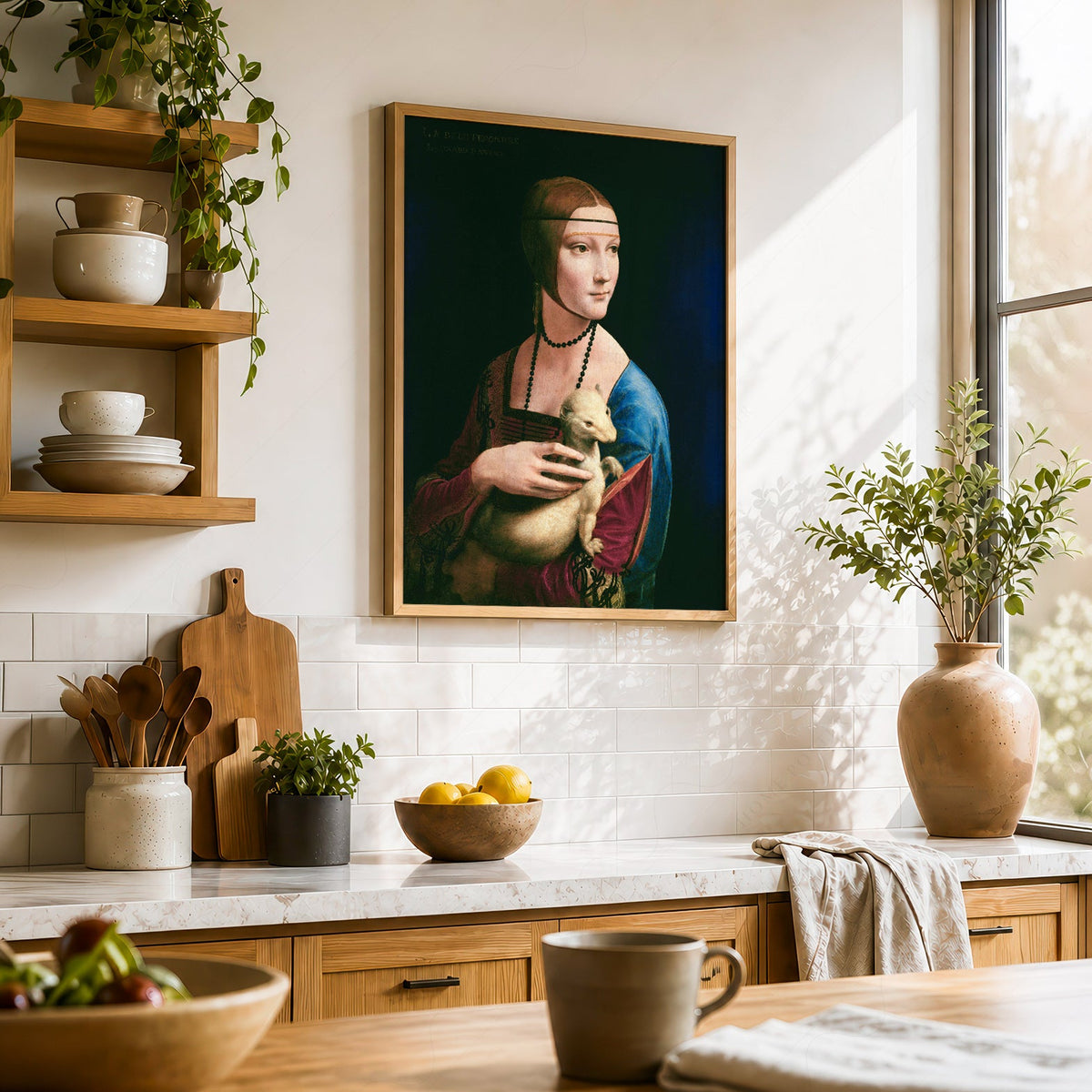 Leonardo da Vinci Lady with an Ermine Print – Renaissance Wall Art