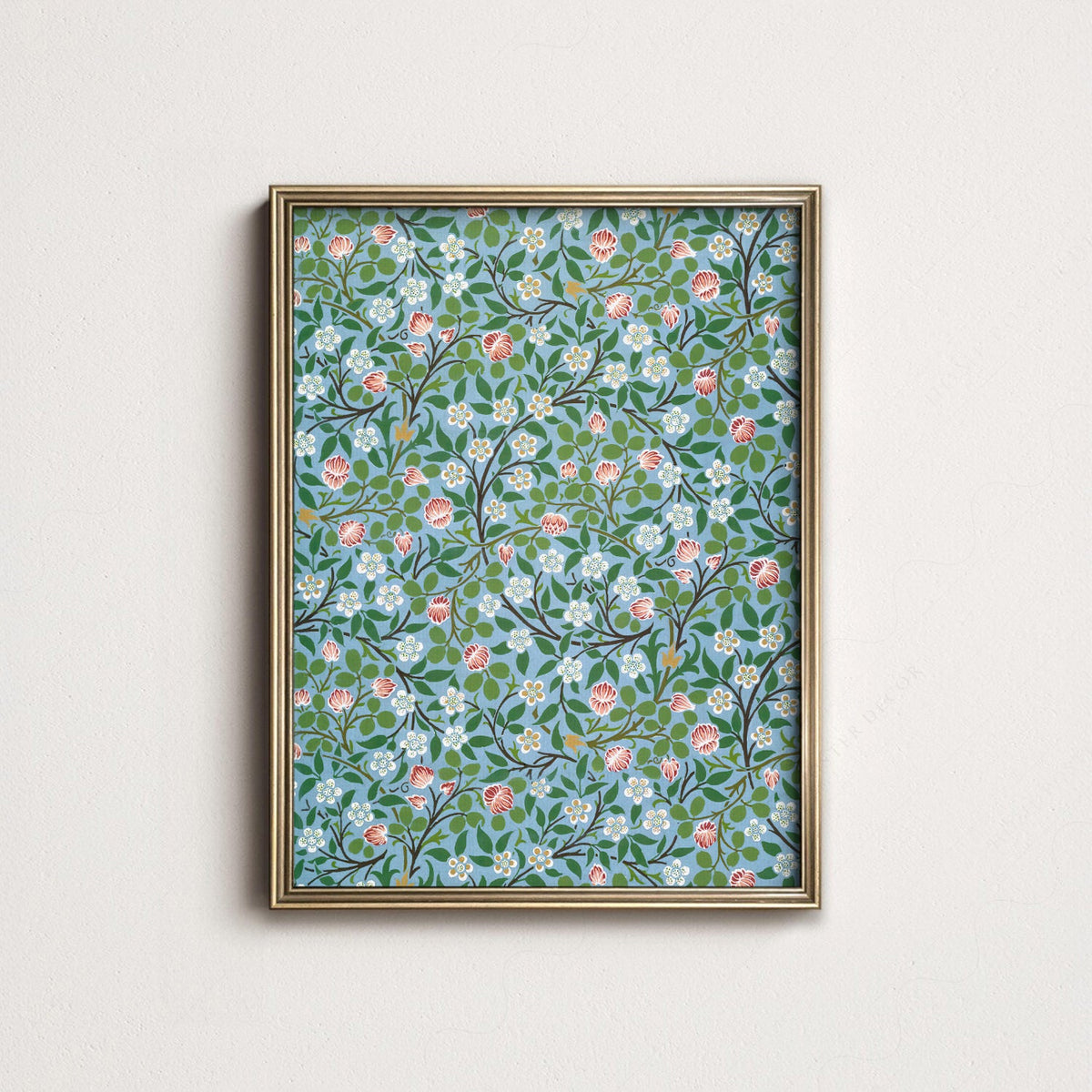William Morris Clover Floral Pattern Print – Victorian Botanical Wall Art