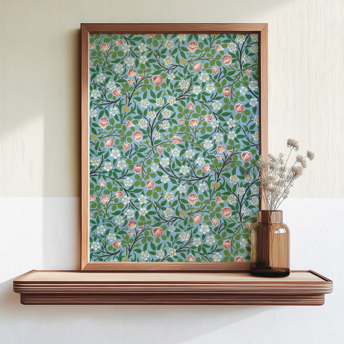 William Morris Clover Floral Pattern Print – Victorian Botanical Wall Art