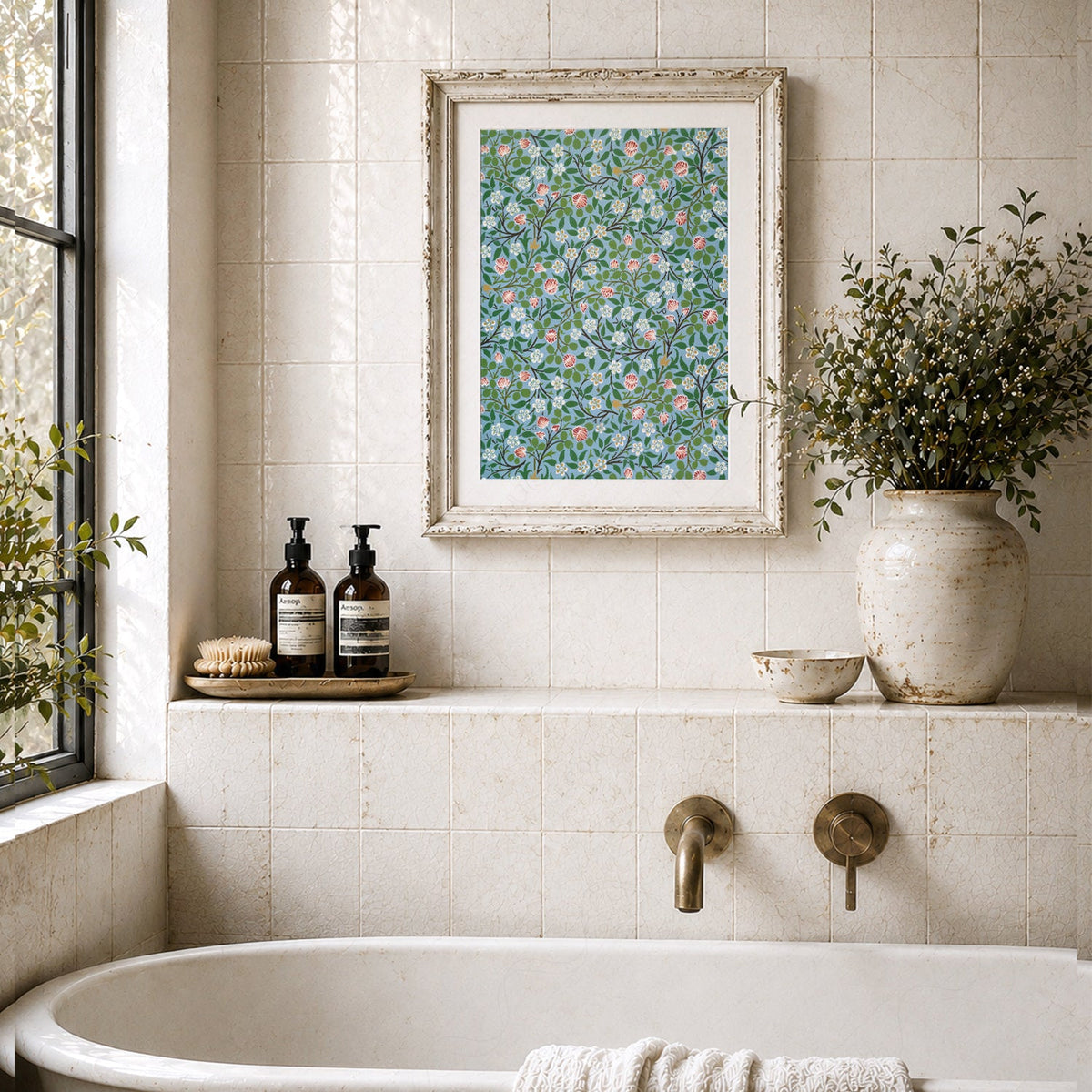 William Morris Clover Floral Pattern Print – Victorian Botanical Wall Art