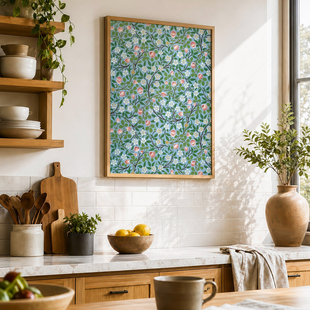 William Morris Clover Floral Pattern Print – Victorian Botanical Wall Art