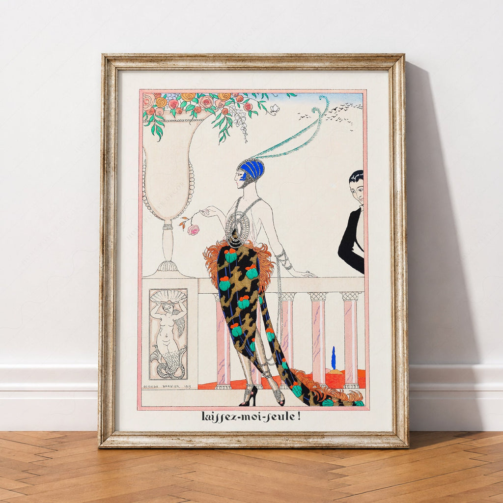 George Barbier Laissez-Moi Seule Art Print – Art Deco Fashion Poster