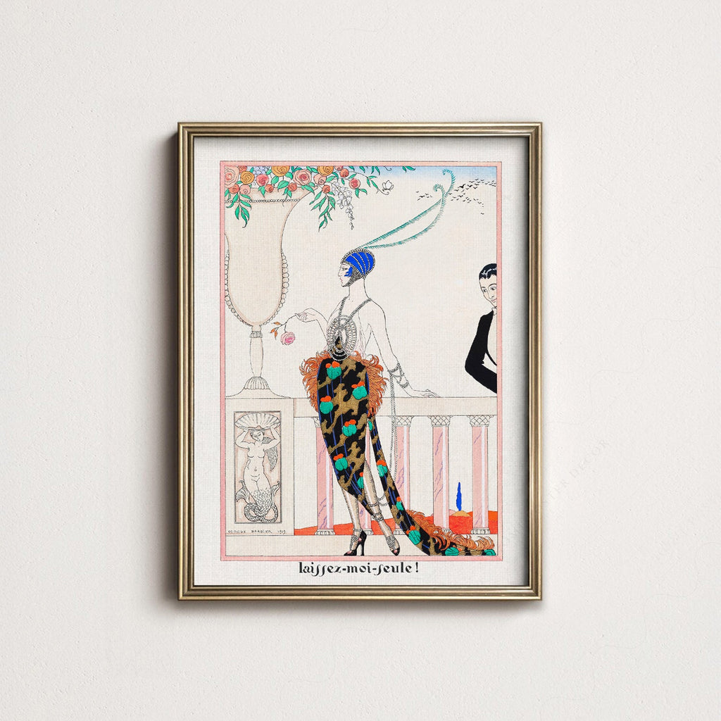 George Barbier Laissez-Moi Seule Art Print – Art Deco Fashion Poster