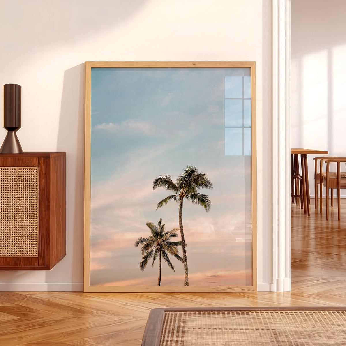 Palm Tree Photography Print – Tropical Coastal Wall Art Decor