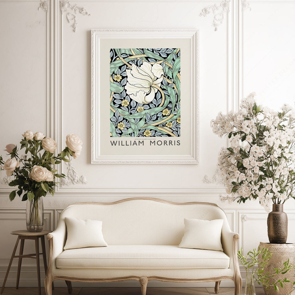William Morris Pimpernel Art Print – Arts and Crafts Floral Wall Poster