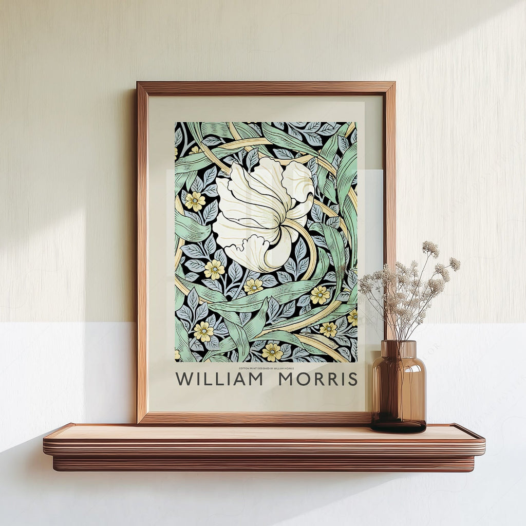 William Morris Pimpernel Art Print – Arts and Crafts Floral Wall Poster