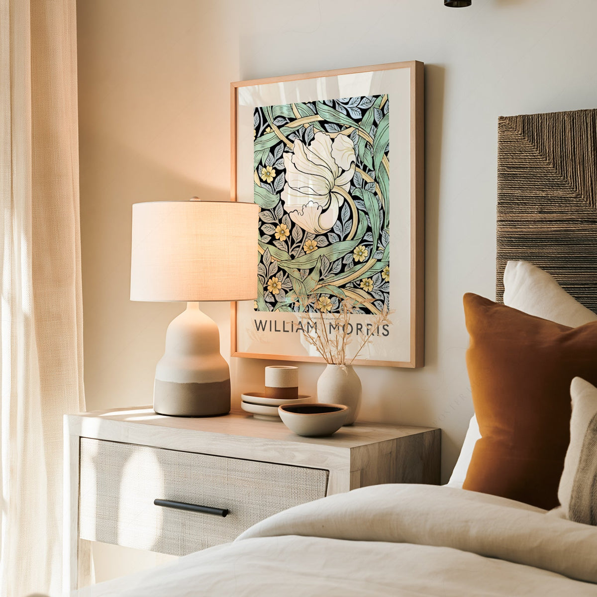 William Morris Pimpernel Art Print – Arts and Crafts Floral Wall Poster