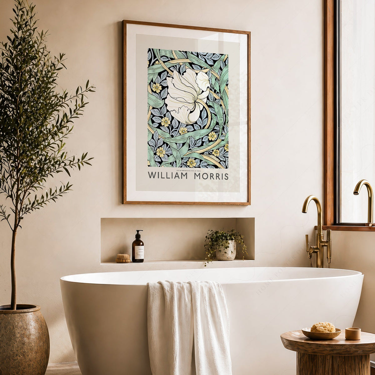 William Morris Pimpernel Art Print – Arts and Crafts Floral Wall Poster