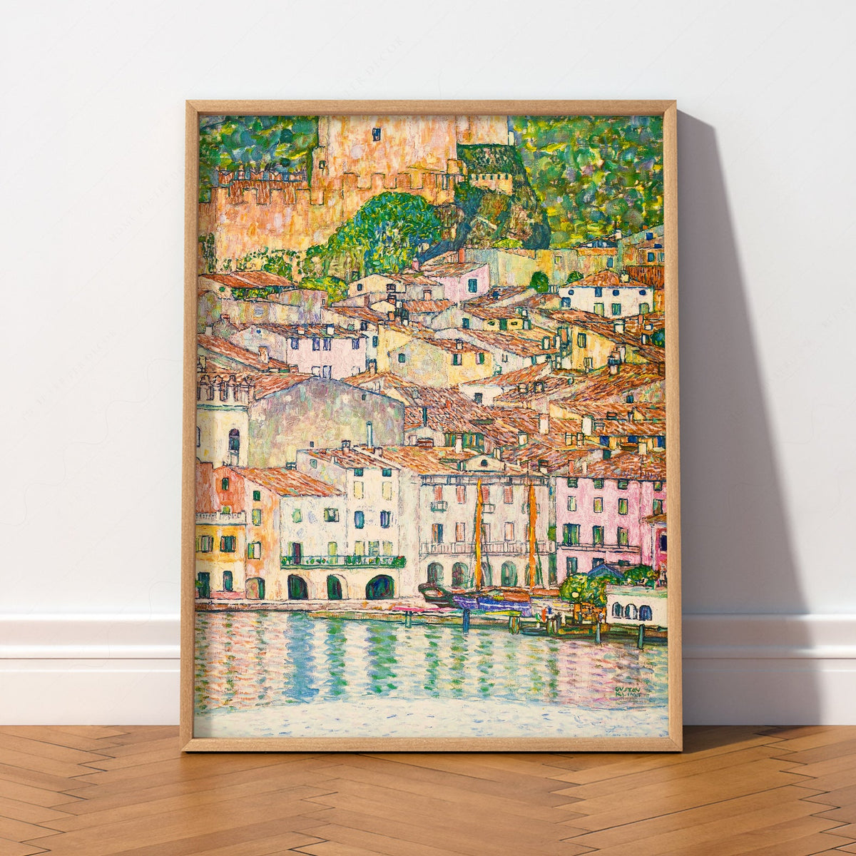 Gustav Klimt Malcesine at Lake Garda Art Print – Italian Landscape Poster