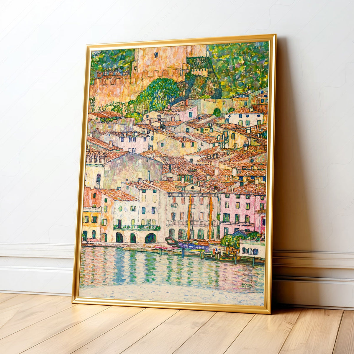 Gustav Klimt Malcesine at Lake Garda Art Print – Italian Landscape Poster