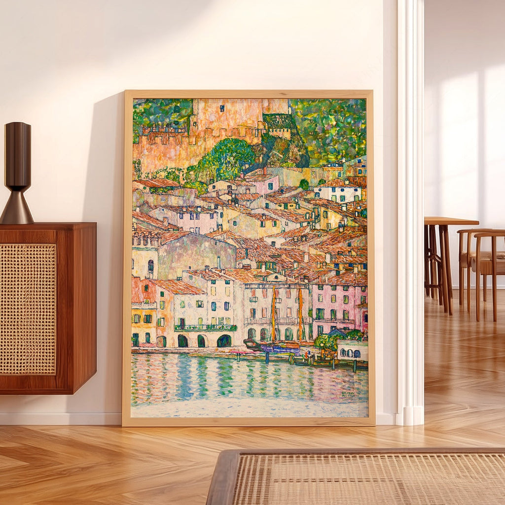 Gustav Klimt Malcesine at Lake Garda Art Print – Italian Landscape Poster
