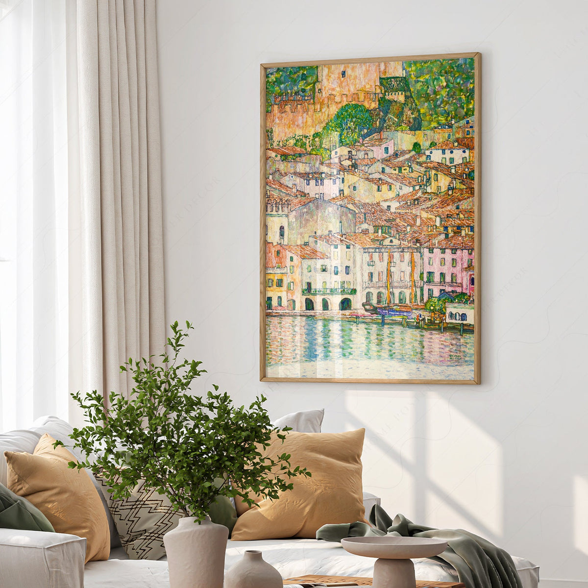 Gustav Klimt Malcesine at Lake Garda Art Print – Italian Landscape Poster