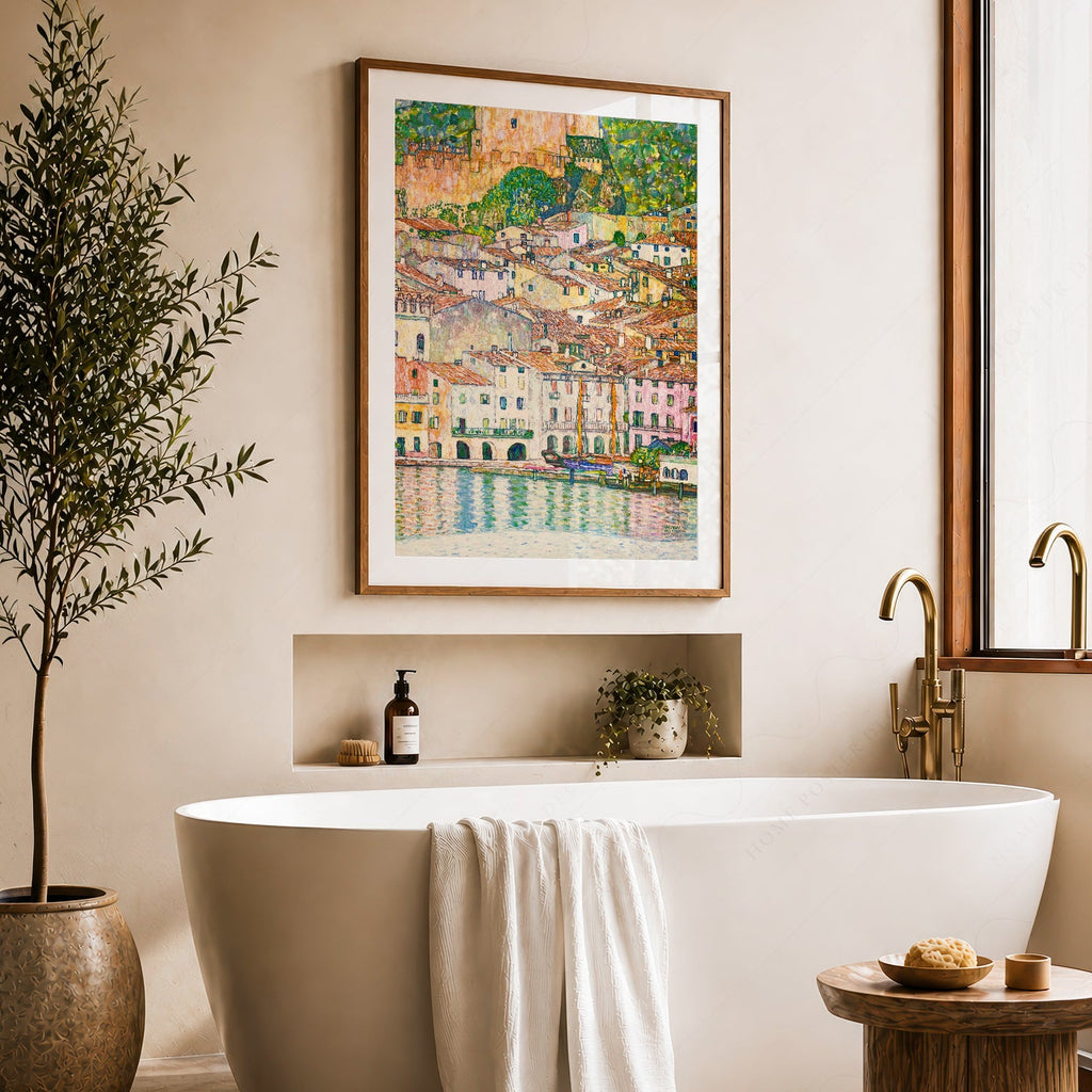 Gustav Klimt Malcesine at Lake Garda Art Print – Italian Landscape Poster