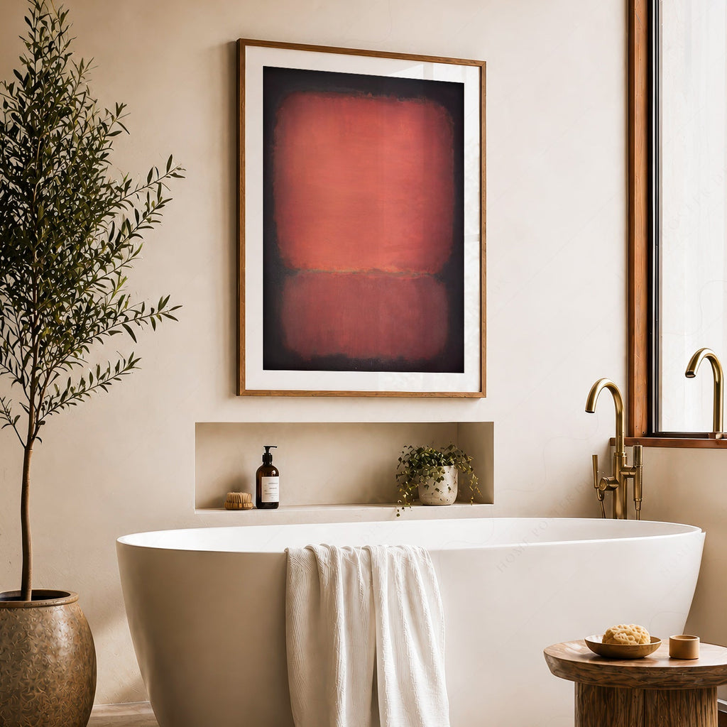 Mark Rothko Untitled Red and Black Art Print – Abstract Wall Poster