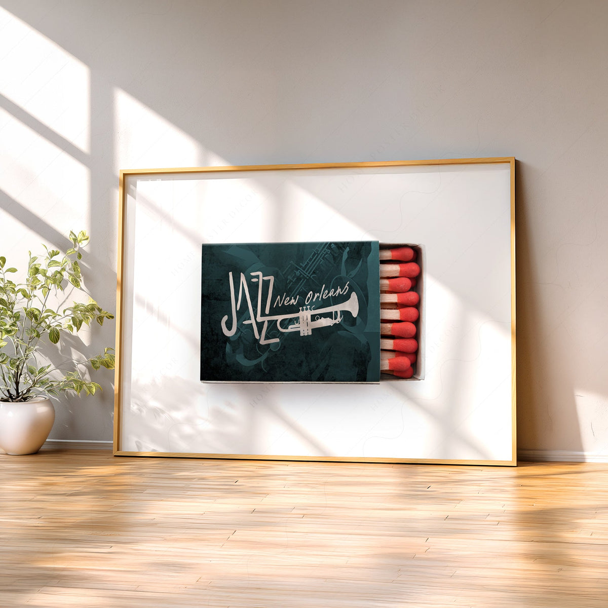 New Orleans Jazz Matchbox Print – Retro Music Wall Art Poster