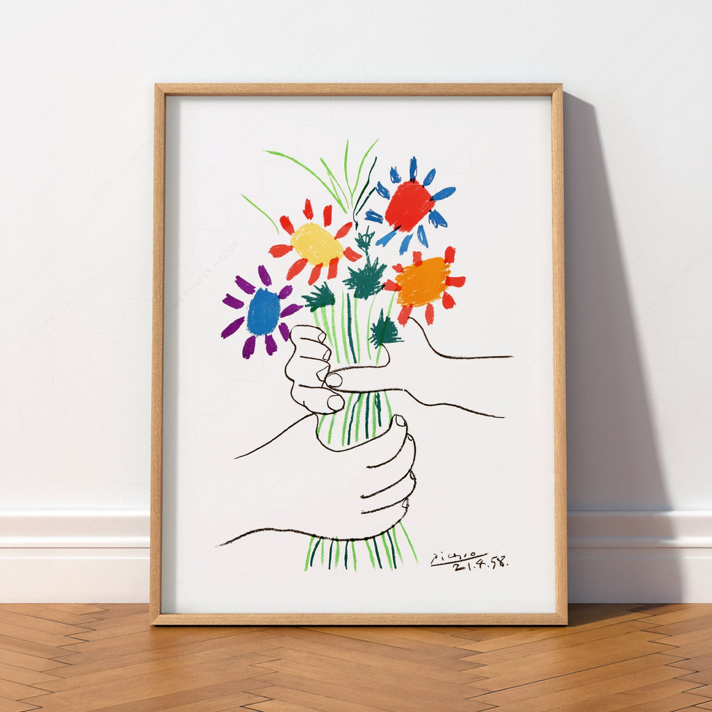 Pablo Picasso The Flowers of Peace 1958 Art Print – Modern Wall Decor