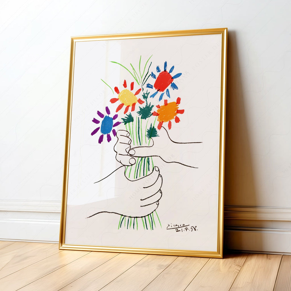 Pablo Picasso The Flowers of Peace 1958 Art Print – Modern Wall Decor