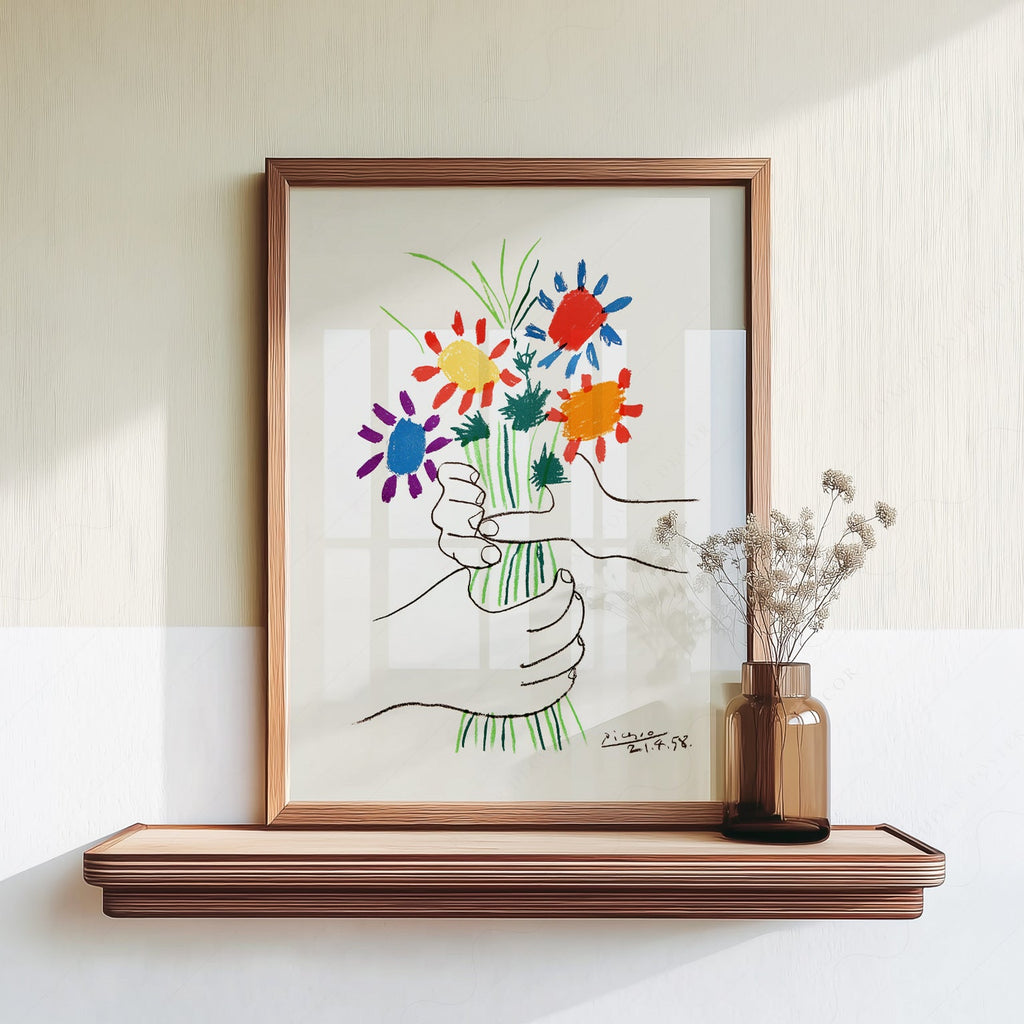 Pablo Picasso The Flowers of Peace 1958 Art Print – Modern Wall Decor