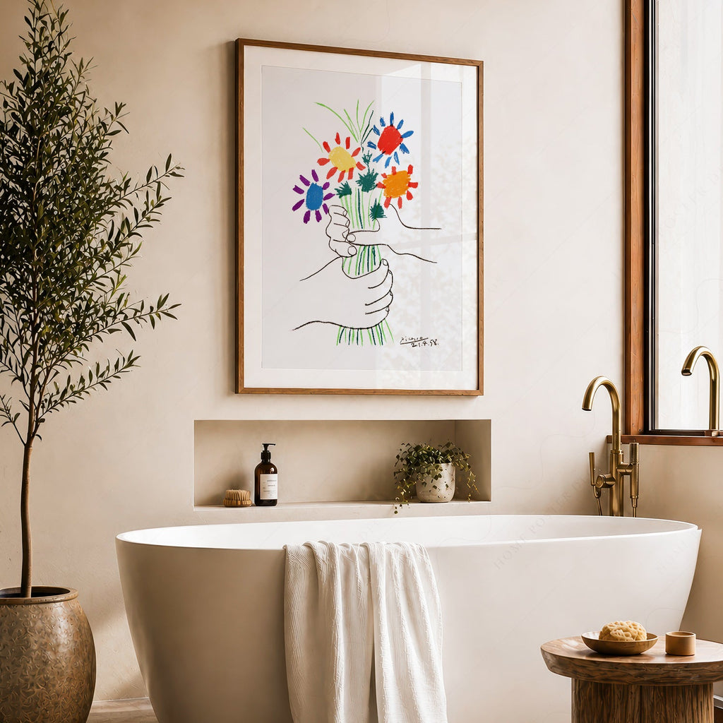 Pablo Picasso The Flowers of Peace 1958 Art Print – Modern Wall Decor