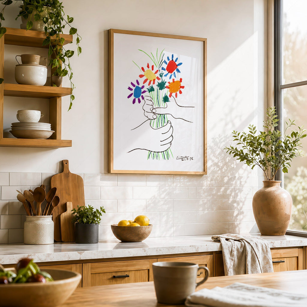 Pablo Picasso The Flowers of Peace 1958 Art Print – Modern Wall Decor
