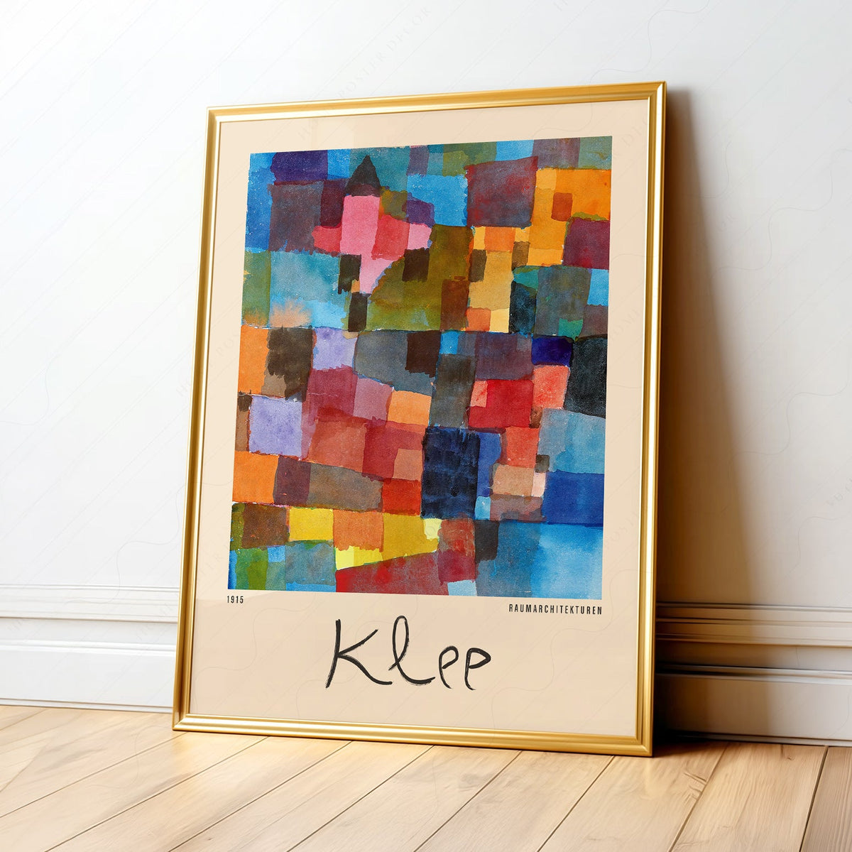 Paul Klee Raumarchitekturen Art Print – Abstract Bauhaus Wall Poster