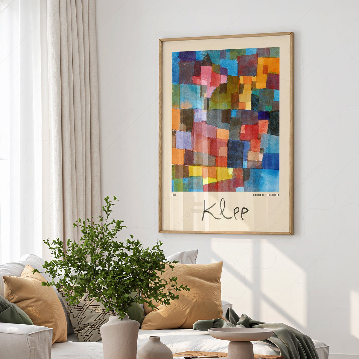 Paul Klee Raumarchitekturen Art Print – Abstract Bauhaus Wall Poster