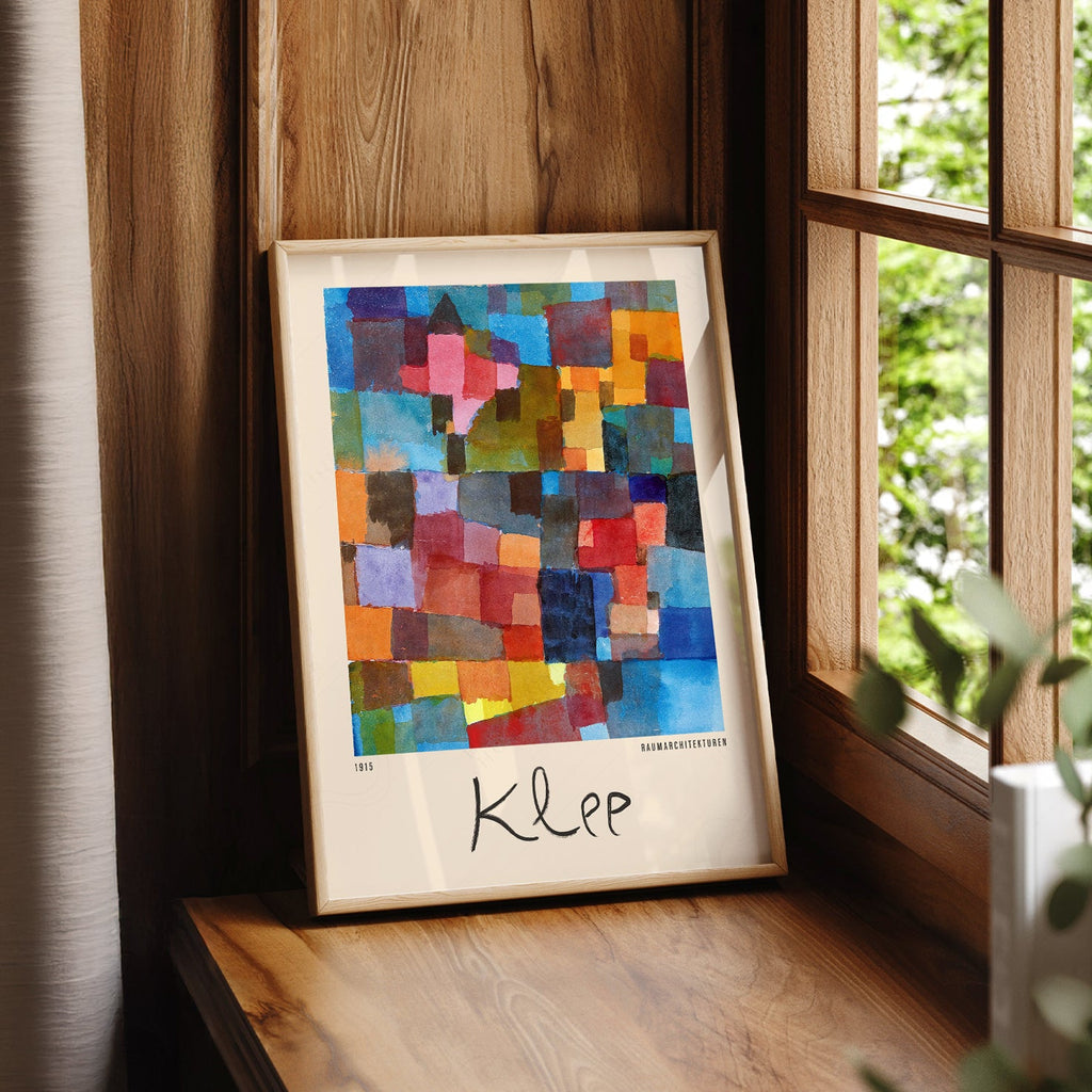Paul Klee Raumarchitekturen Art Print – Abstract Bauhaus Wall Poster