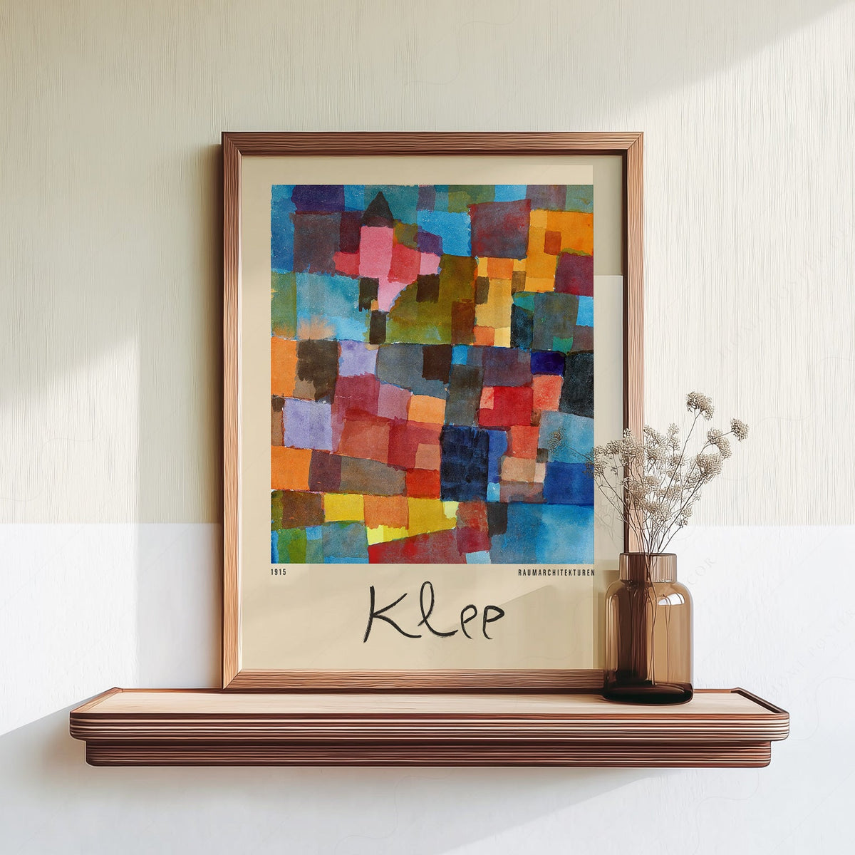 Paul Klee Raumarchitekturen Art Print – Abstract Bauhaus Wall Poster