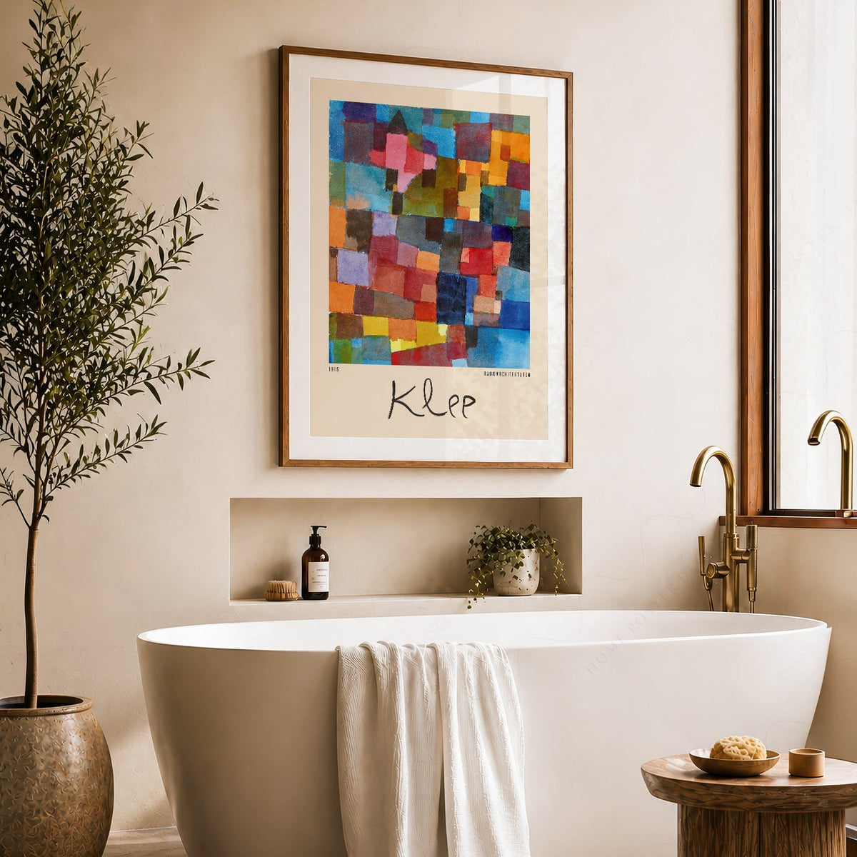 Paul Klee Raumarchitekturen Art Print – Abstract Bauhaus Wall Poster