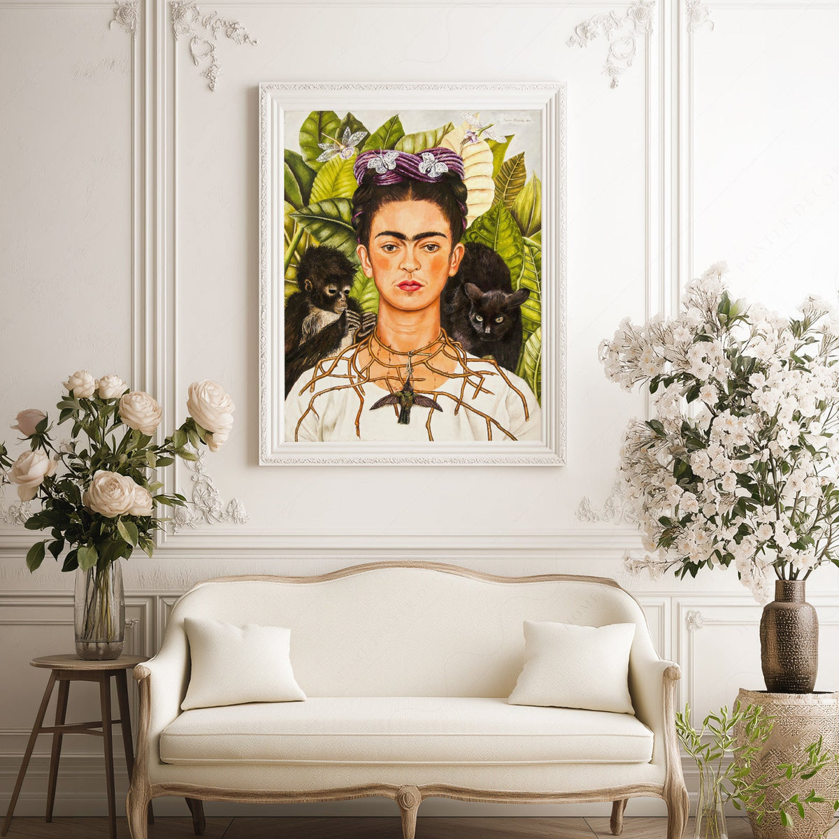 Frida Kahlo Self-Portrait with Thorn Necklace Print – Iconic Wall Art