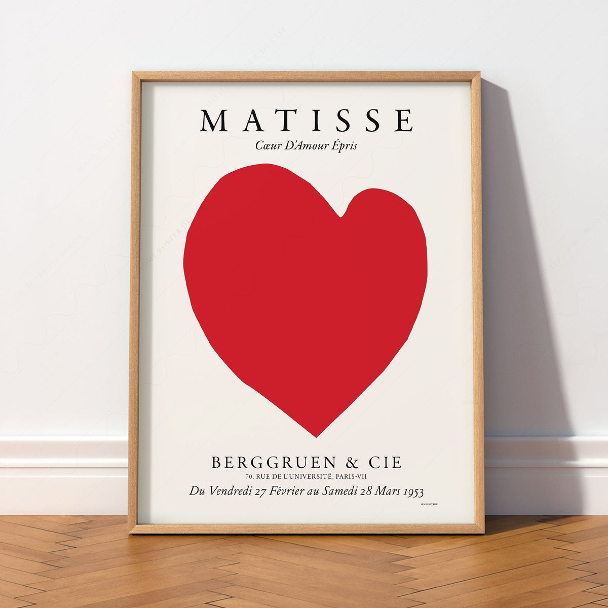 Henri Matisse Coeur D'Amour Épris Exhibition Print – Red Heart Poster