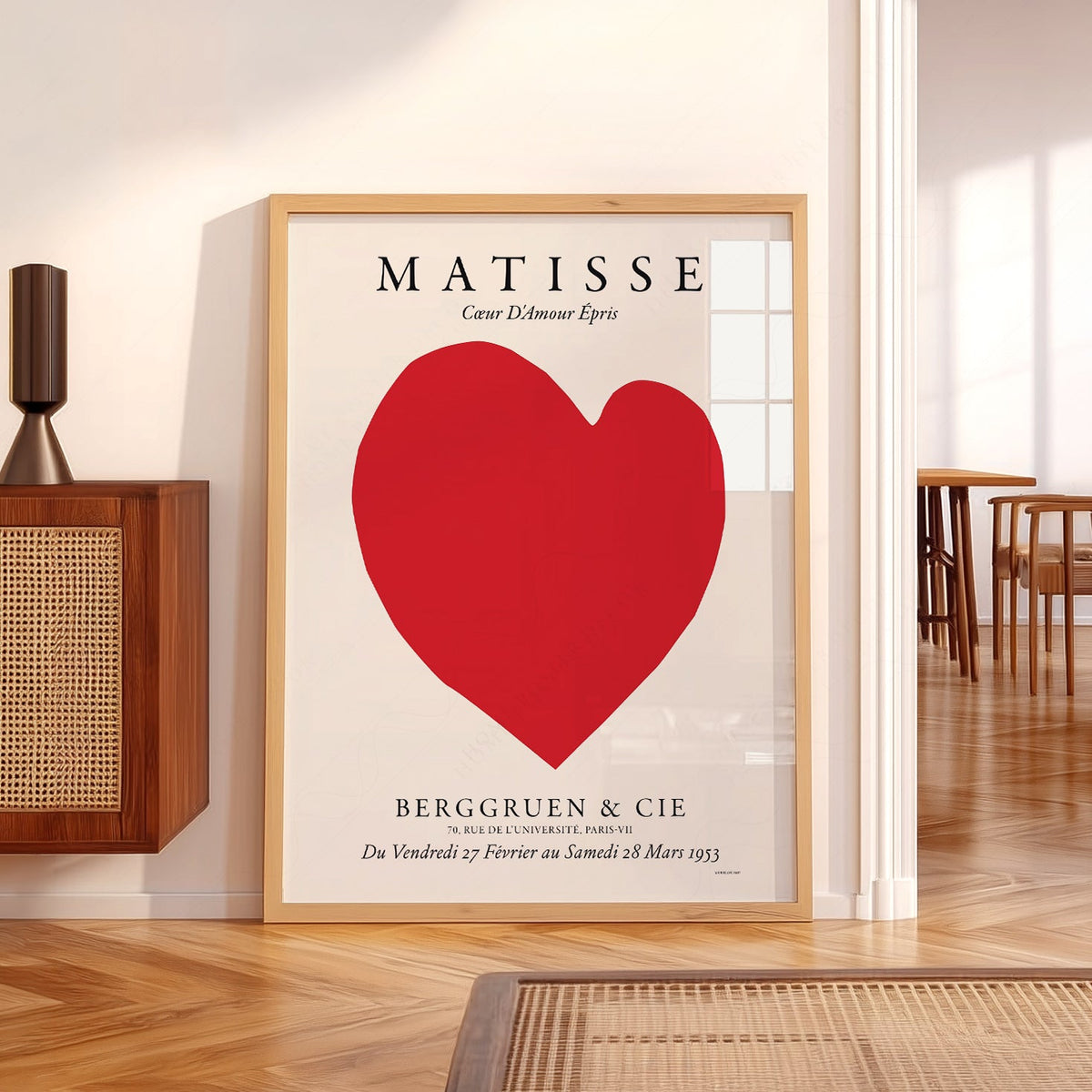 Henri Matisse Coeur D'Amour Épris Exhibition Print – Red Heart Poster