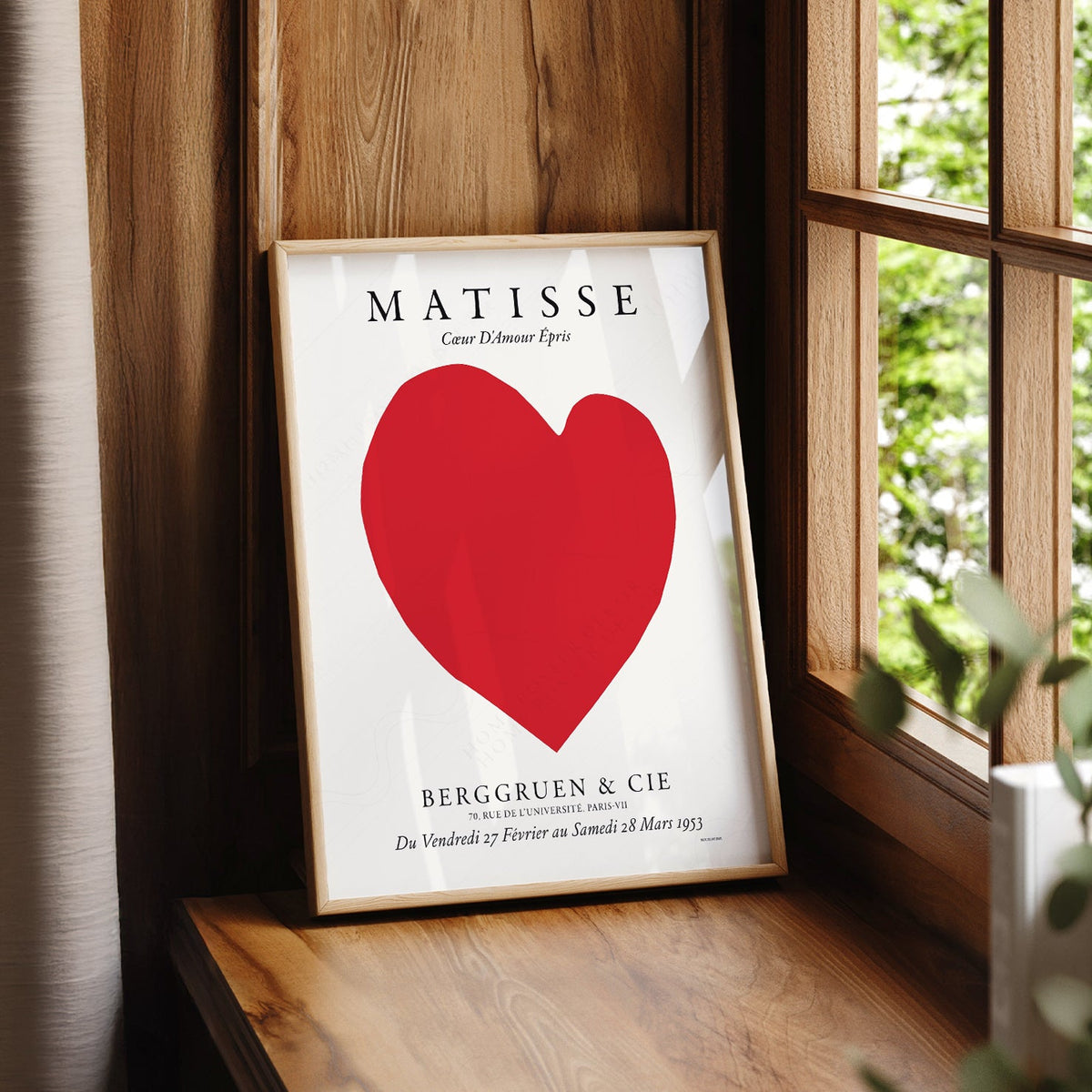 Henri Matisse Coeur D'Amour Épris Exhibition Print – Red Heart Poster
