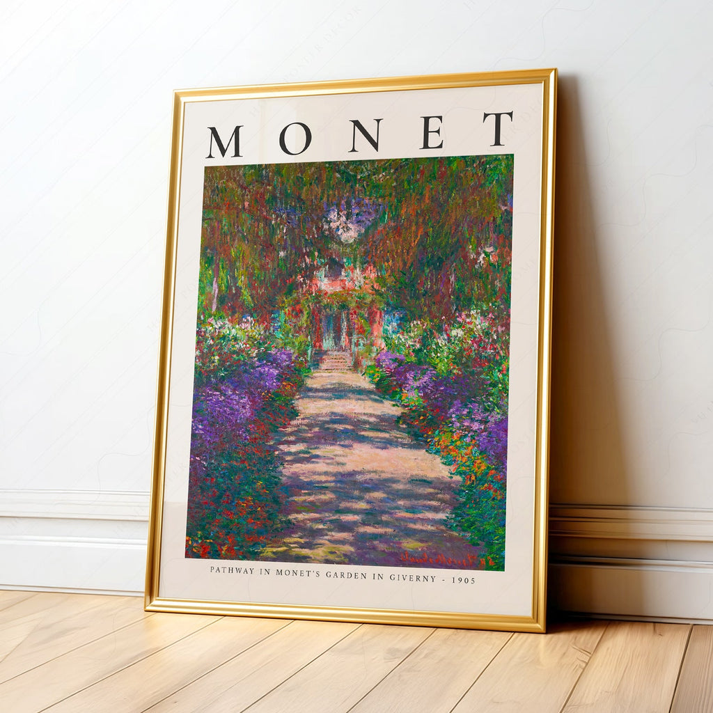 Claude Monet Pathway in Monet's Garden at Giverny Print – Floral Wall Art
