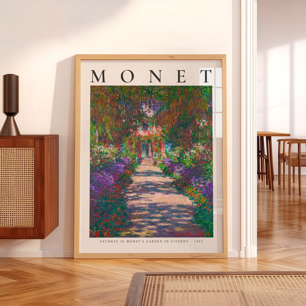 Claude Monet Pathway in Monet's Garden at Giverny Print – Floral Wall Art