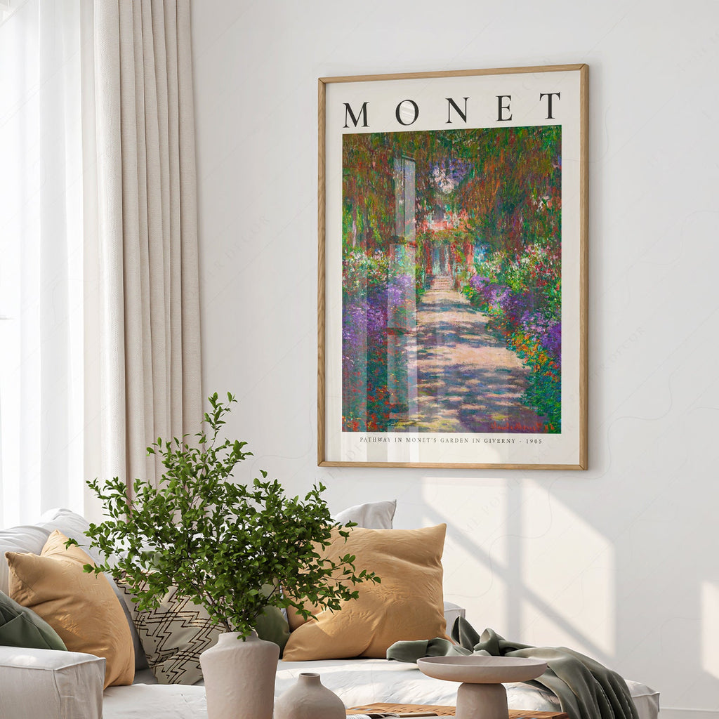Claude Monet Pathway in Monet's Garden at Giverny Print – Floral Wall Art