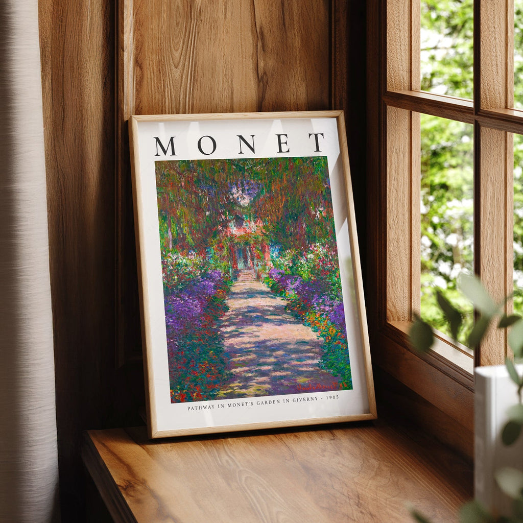 Claude Monet Pathway in Monet's Garden at Giverny Print – Floral Wall Art