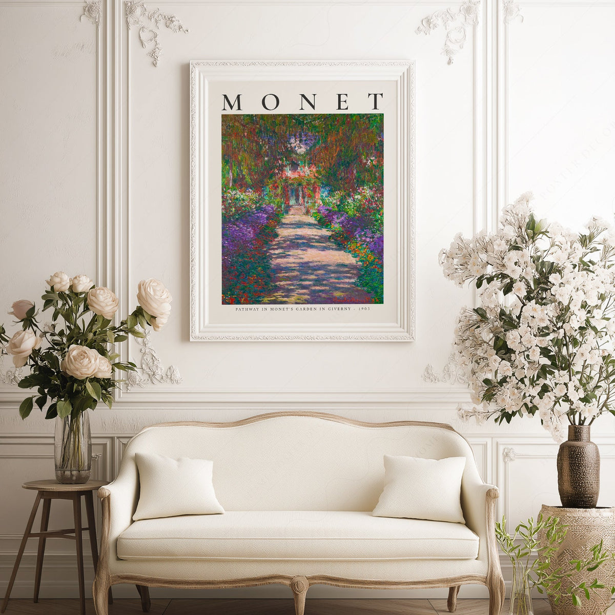 Claude Monet Pathway in Monet's Garden at Giverny Print – Floral Wall Art