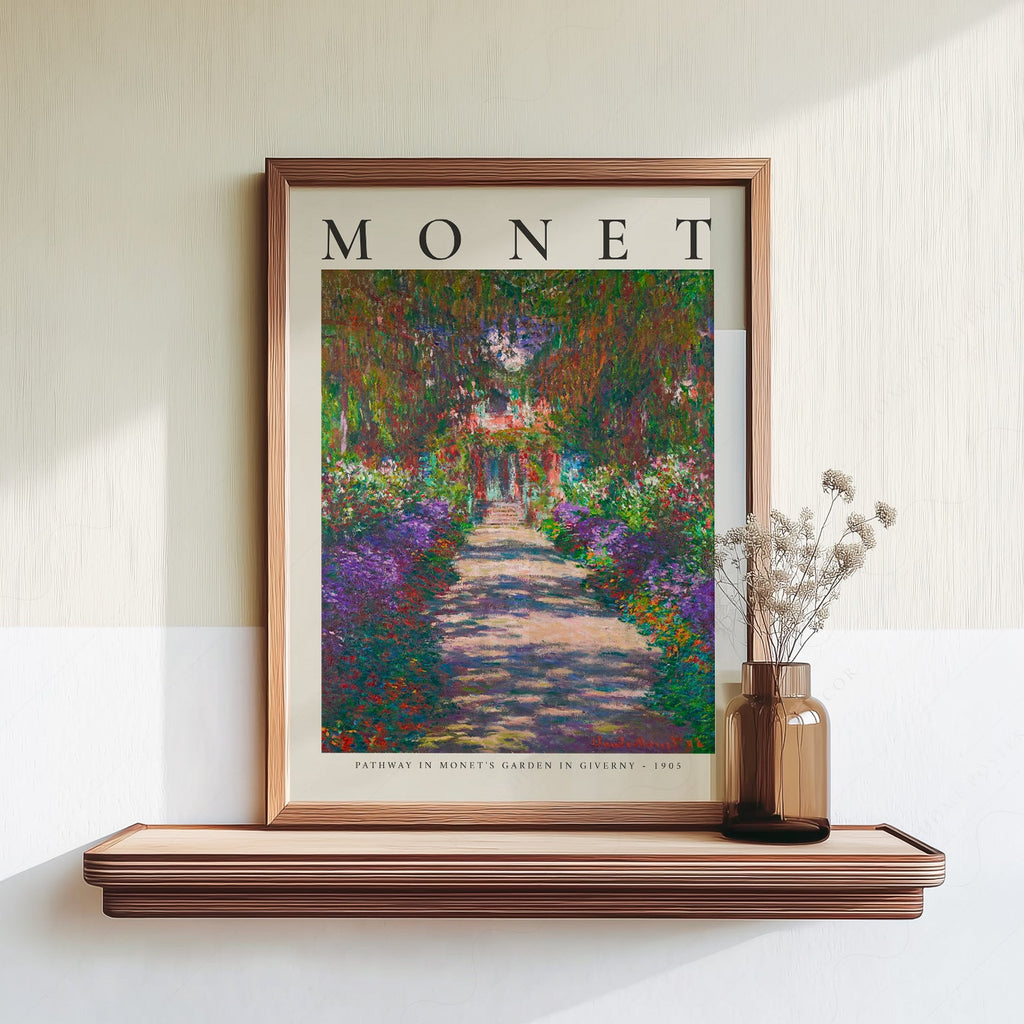 Claude Monet Pathway in Monet's Garden at Giverny Print – Floral Wall Art