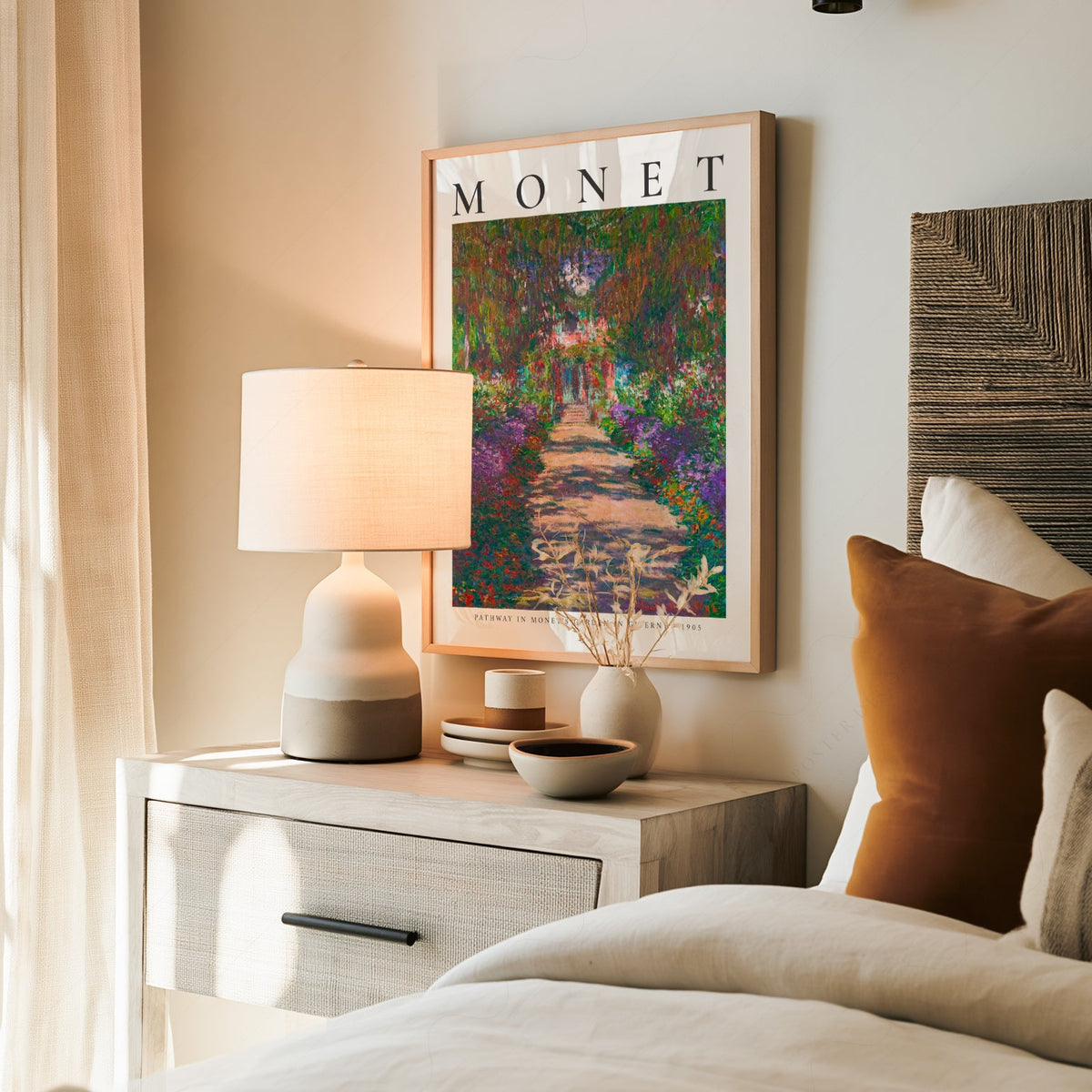 Claude Monet Pathway in Monet's Garden at Giverny Print – Floral Wall Art