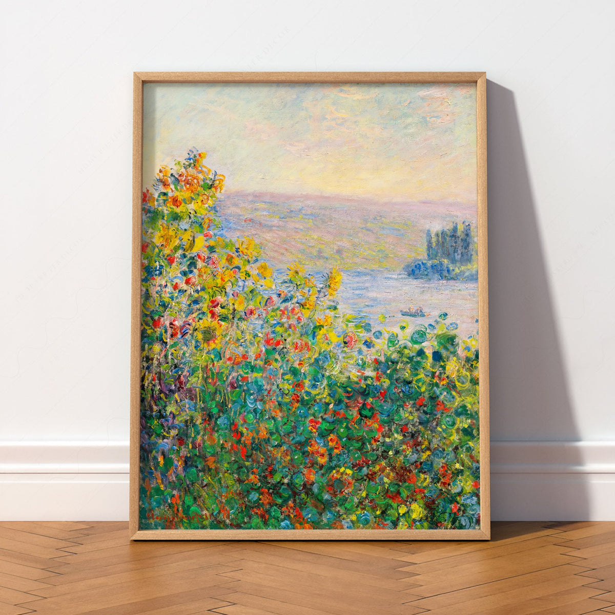 Claude Monet, Flower Beds at Vétheuil Print – Museum Art Print