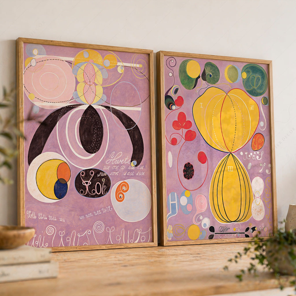Hilma af Klint The Ten Largest Set of 2 Art Prints – Abstract Wall Art