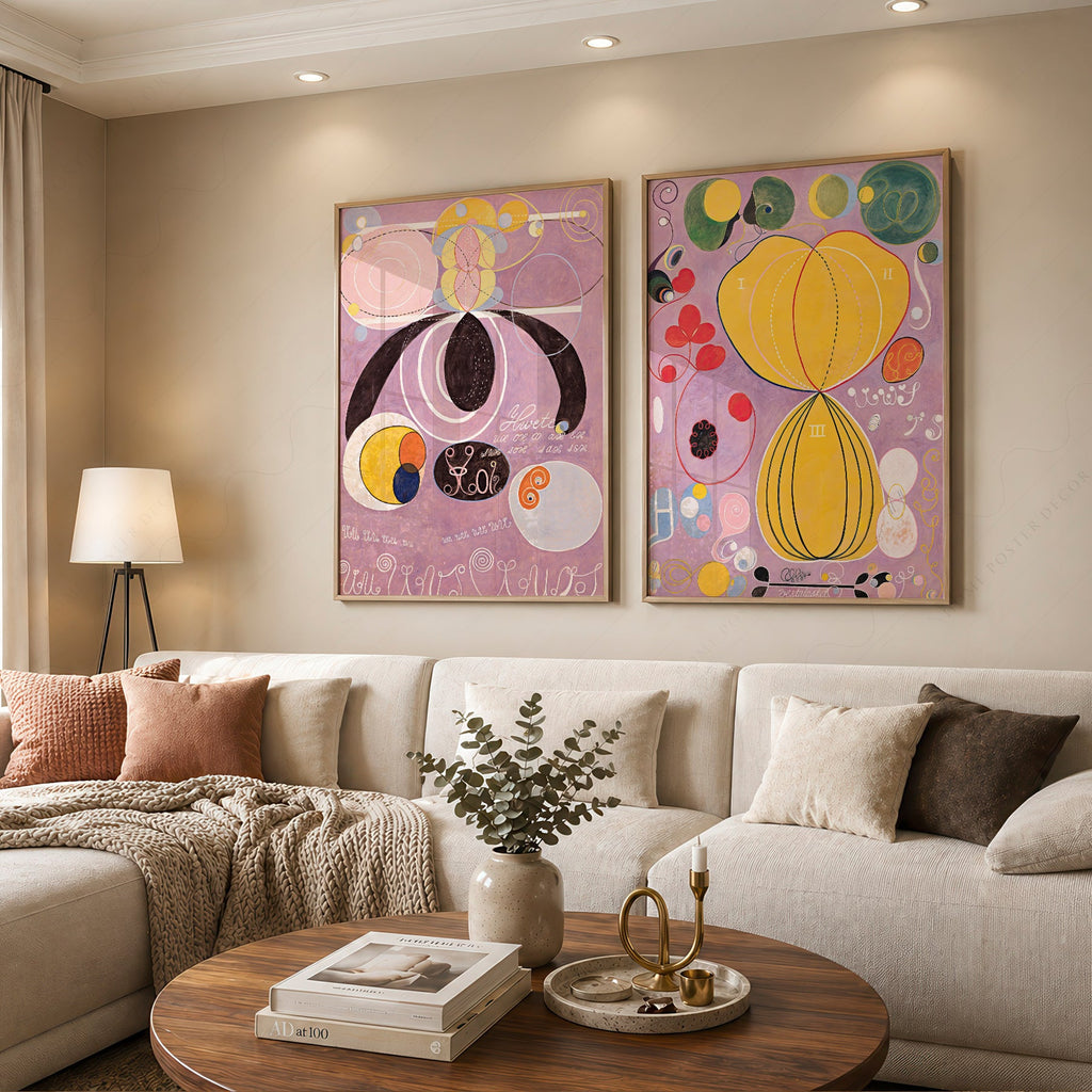 Hilma af Klint The Ten Largest Set of 2 Art Prints – Abstract Wall Art