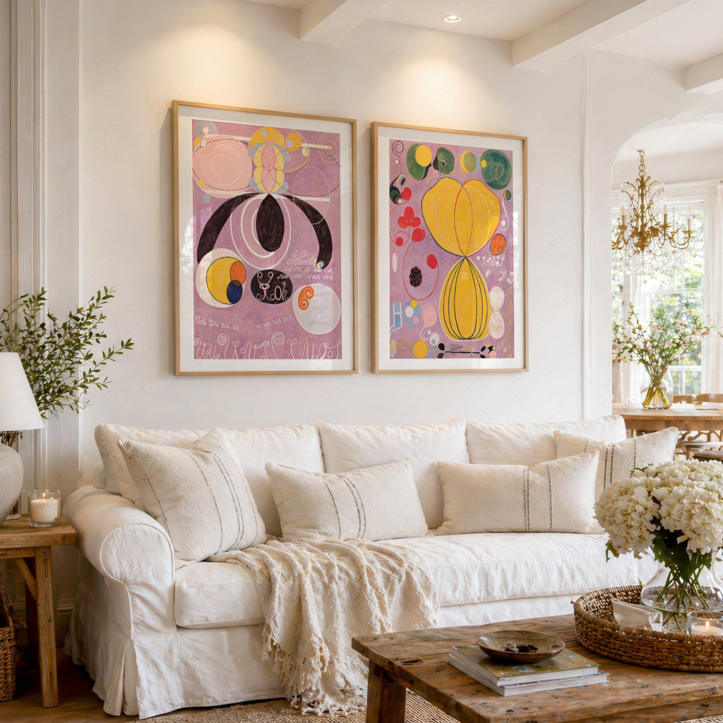 Hilma af Klint The Ten Largest Set of 2 Art Prints – Abstract Wall Art