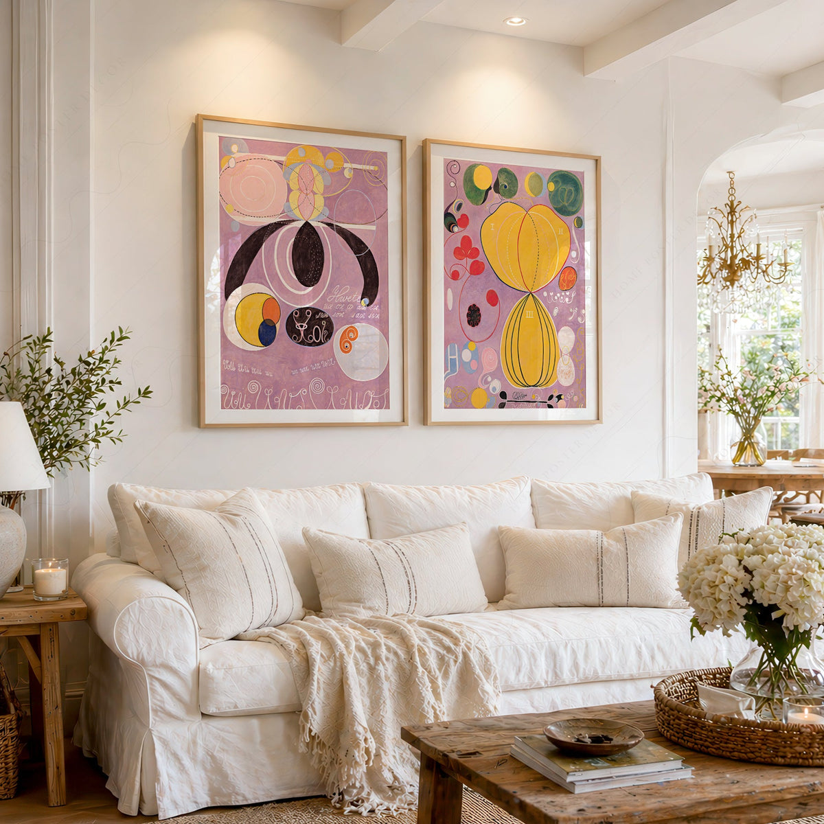 Hilma af Klint The Ten Largest Set of 2 Art Prints – Abstract Wall Art