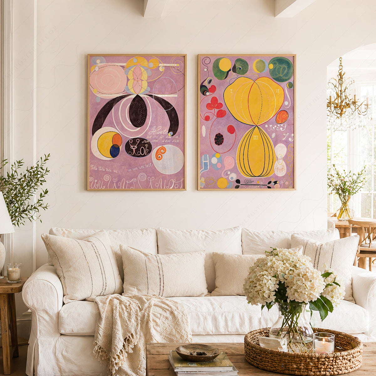 Hilma af Klint The Ten Largest Set of 2 Art Prints – Abstract Wall Art
