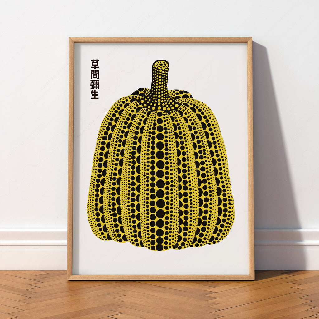 Yayoi Kusama Yellow Pumpkin Art Print – Contemporary Japanese Wall Art